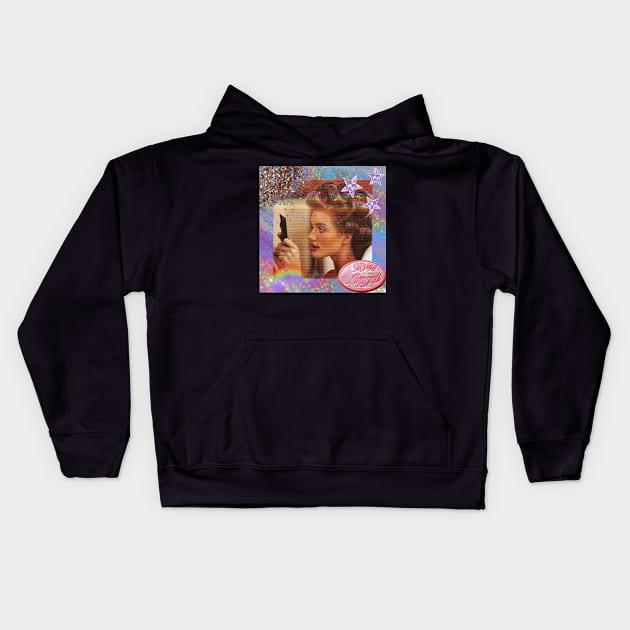 Rosie Looking in the Mirror Kids Hoodie by DestroyMeDaddy